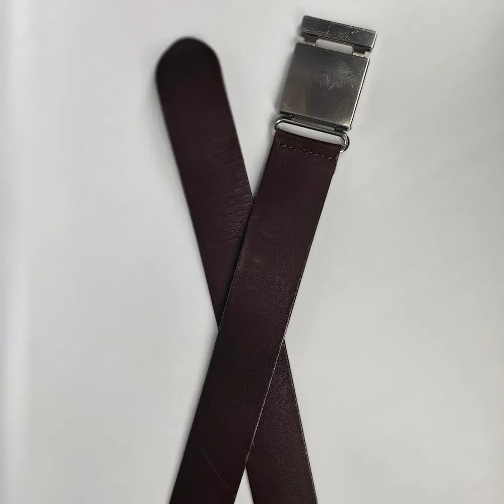 BANANA REPUBLIC GENUINE ITALIAN LEATHER BELT – WOMEN’S M –  HOLELESS LOCK BUCKLE